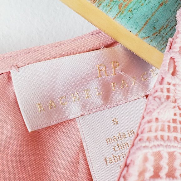 Rachel Parcell Lace Bodice, Velvet Waist Lined Midi Pencil Dress, Pink Bride, S - Picture 8 of 10